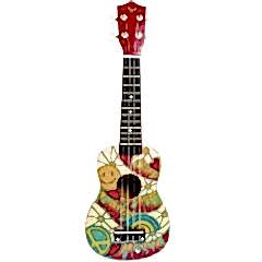 Angel AUK21-LOPT Soprano Ukulele Renkli gülen yüz