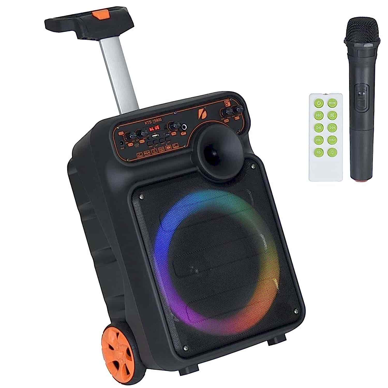 KBroad KTS-1590S Şarjlı hoparlör 8 inç Wireless mikrofonlu