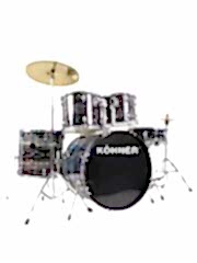 KÖHNER CD-01 BW Siyah Desenli Akustik Bateri Seti